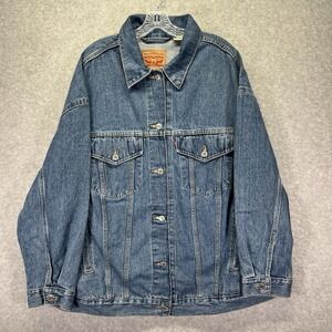 Levis Trucker Jacket Womens 1X Blue Denim Regular Fit Type 3 Casual